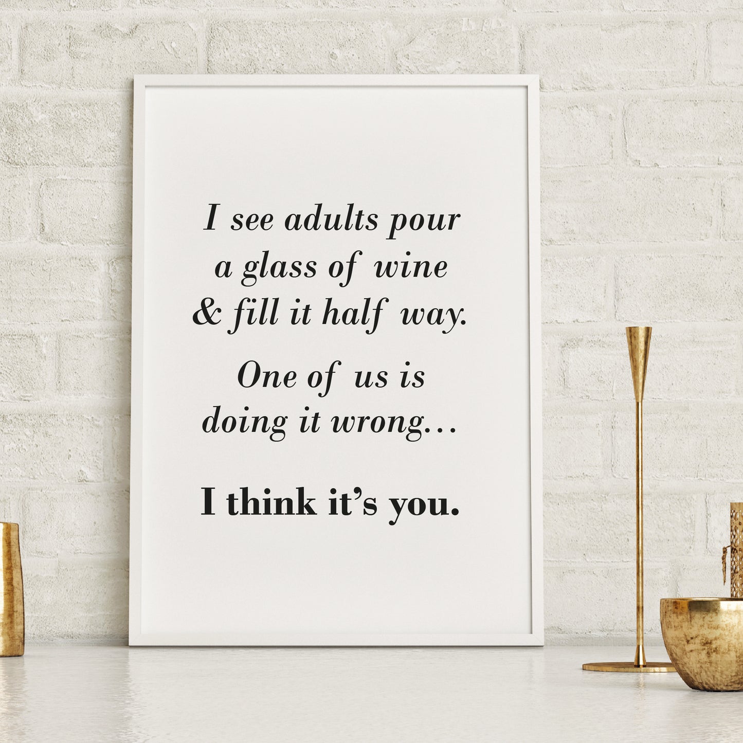 Adults Pouring Wine Print - FREE DELIVERY