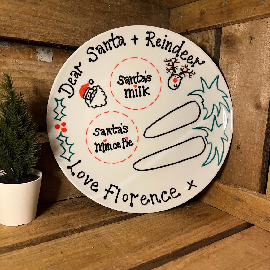 Personalised 2025 santa plate